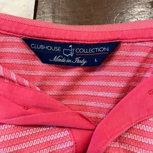 Masters Clubhouse Collection Men’s Golf Polo Shirt Salmon Size Large